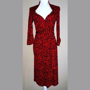 DIANE VON FURSTENBERG DVF Vintage Print Knit Silk